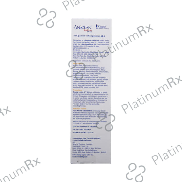 Ansolar Spf 60 Lotion