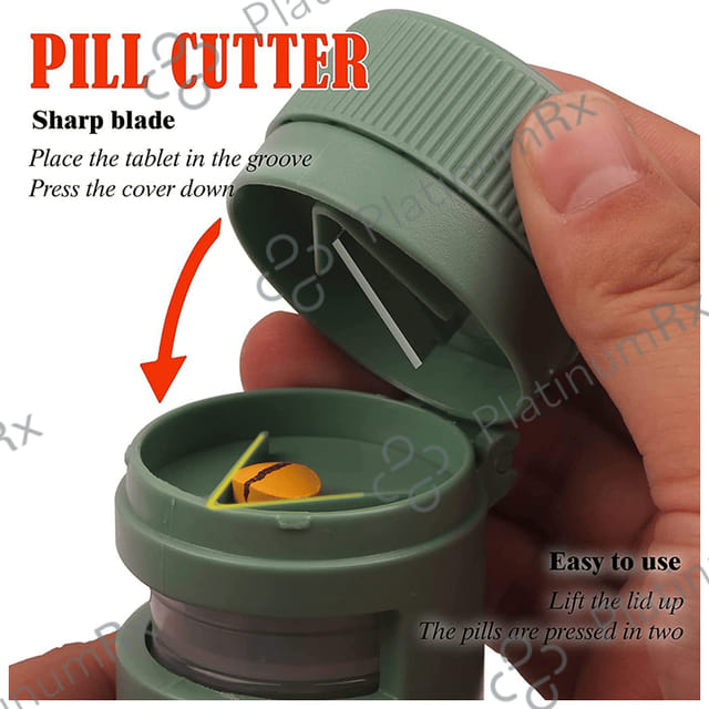 Healthcave Tablet Cutter 9 in 1 (7 Tablet Storage) For Carrying Cutting and Organising Medicines