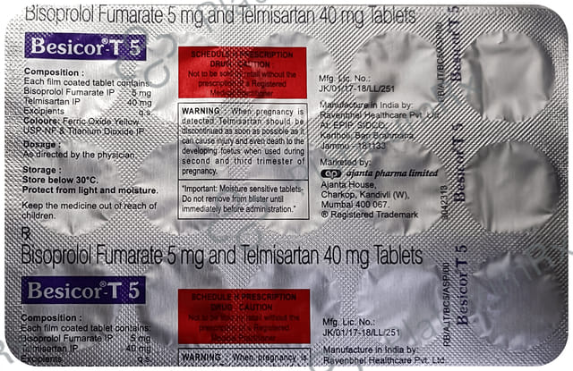 Besicor T 5/40mg Tablet 15s