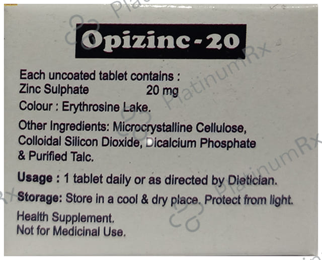 Opizinc 20mg Tablet 10s