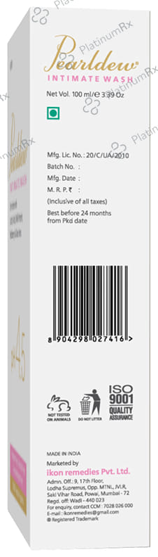 Pearldew PH 4.5 Intimate Wash (100ml Each) 1 Bottle
