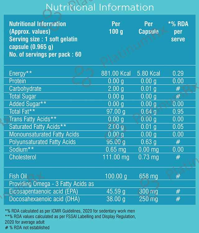 Healthyr U Advanced Omega 3 Fish Oil Capsule 60s