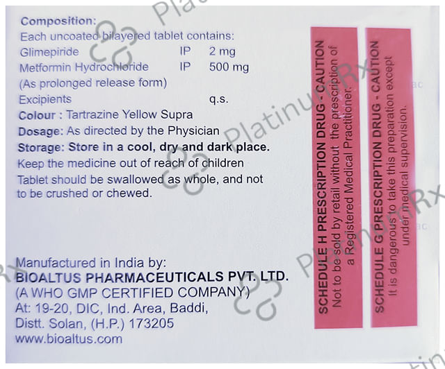 Seglim M 2mg/500mg Tablet