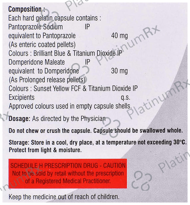 Pancicare D 30/40mg Capsule PR 10s