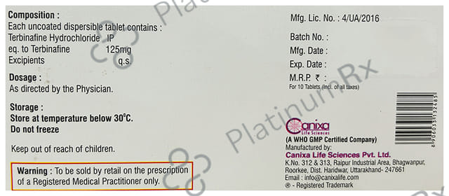 Lamifin 125mg Tablet DT 10s