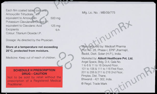 Amoxyclav 625mg Tablet 10s