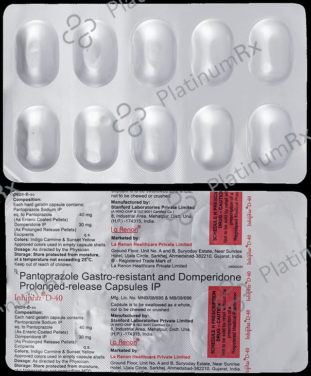 Inhipraz-D 40 Capsule PR