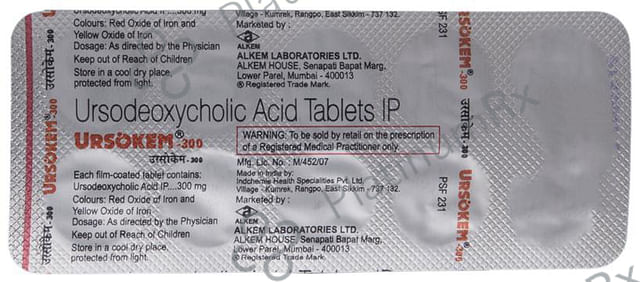 Ursokem 300mg Tablet 10s