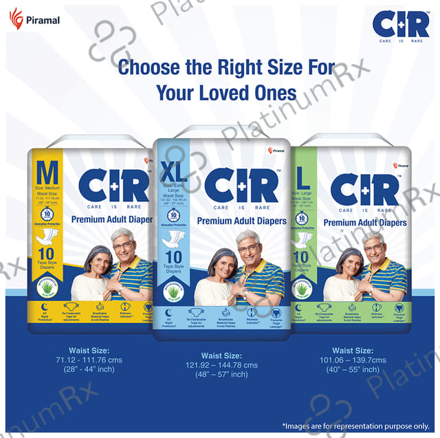 CIR Premium Adult Unisex Diaper Size XL 10s