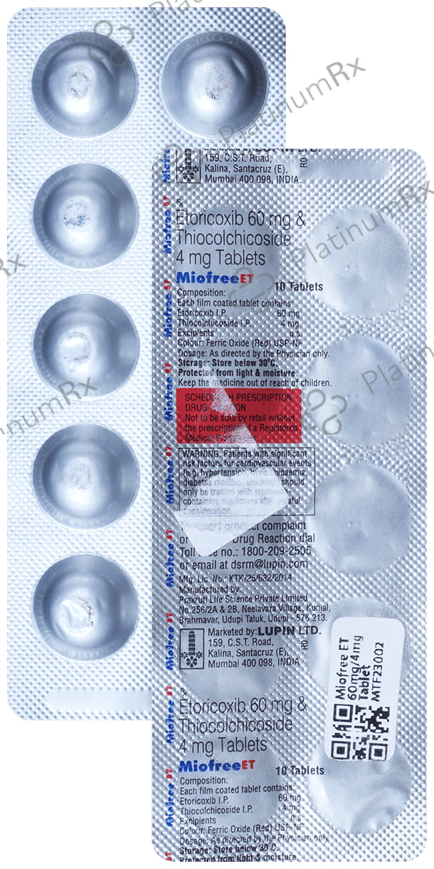 Miofree ET 60/4mg Tablet 10s