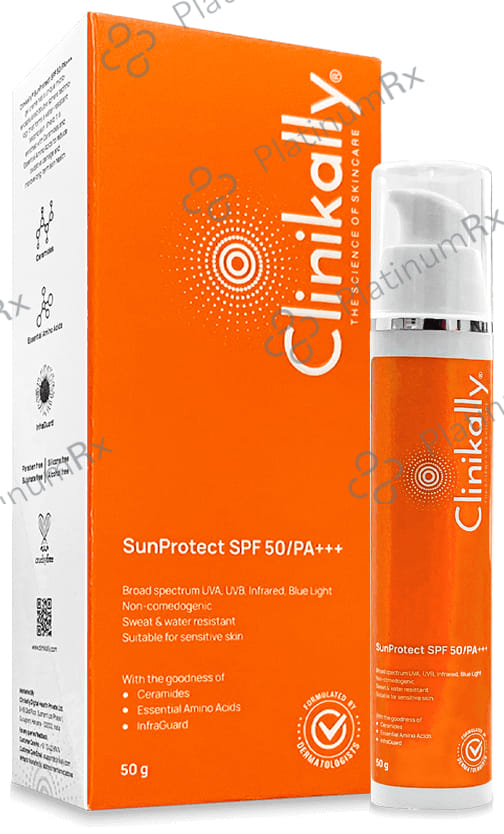 Clinikally SunProtect SPF 50/PA+++ Cream 50gm