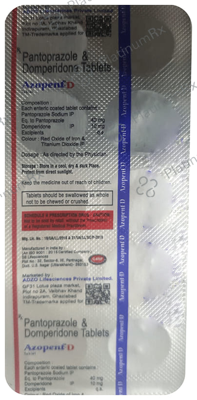 Azopent D 10/40mg Tablet 10s