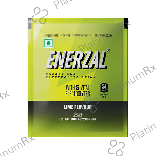 Enerzal Energy & Electrolyte Drink Flavour Powder Lime 50gm