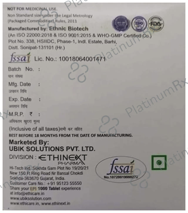 Epi 1000mg Tablet 10s