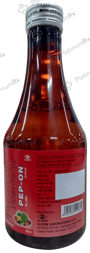 Pep-ON Syrup Mixed Fruit Sugar Free