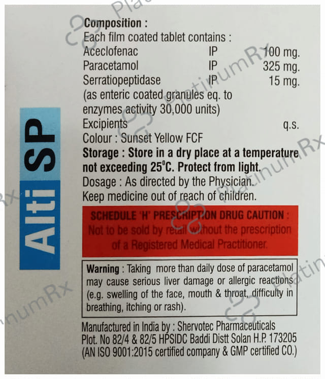Alti SP 100/325/15mg Tablet 10s