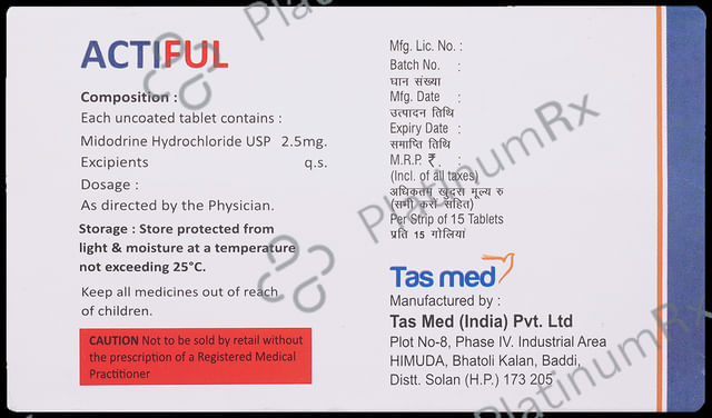 Actiful 2.5mg Tablet 15s