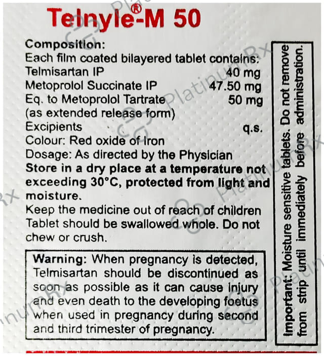 Telnyle M 40mg/50mg Tablet