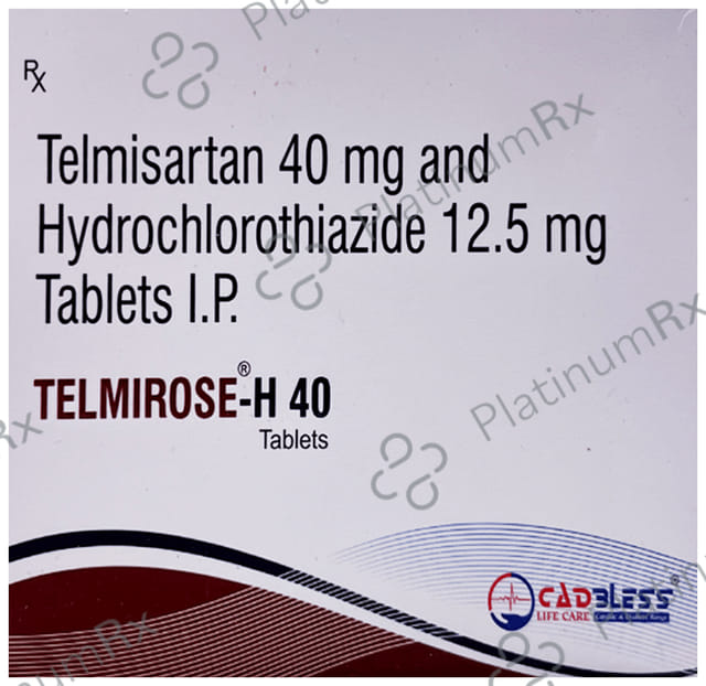 Telmirose H 40 Tablet