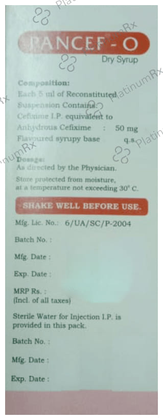 Pancef-O Dry Syrup Pineapple