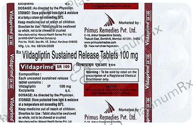 Vildaprime SR 100mg Tablet 15s