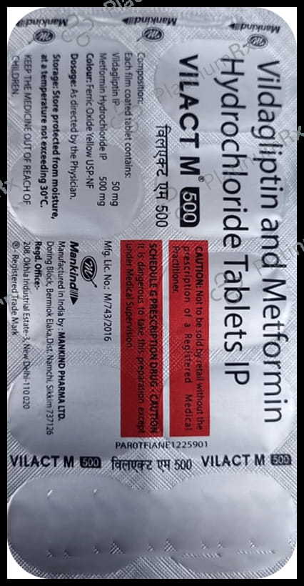Vilact M 500/50mg Tablet 10s