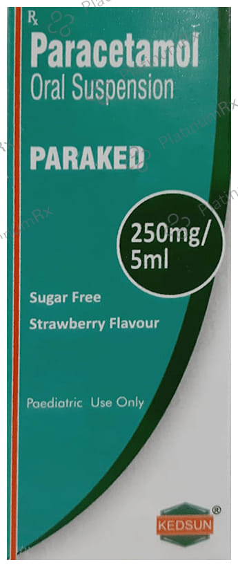 Paraked Oral Suspension Strawberry Sugar Free