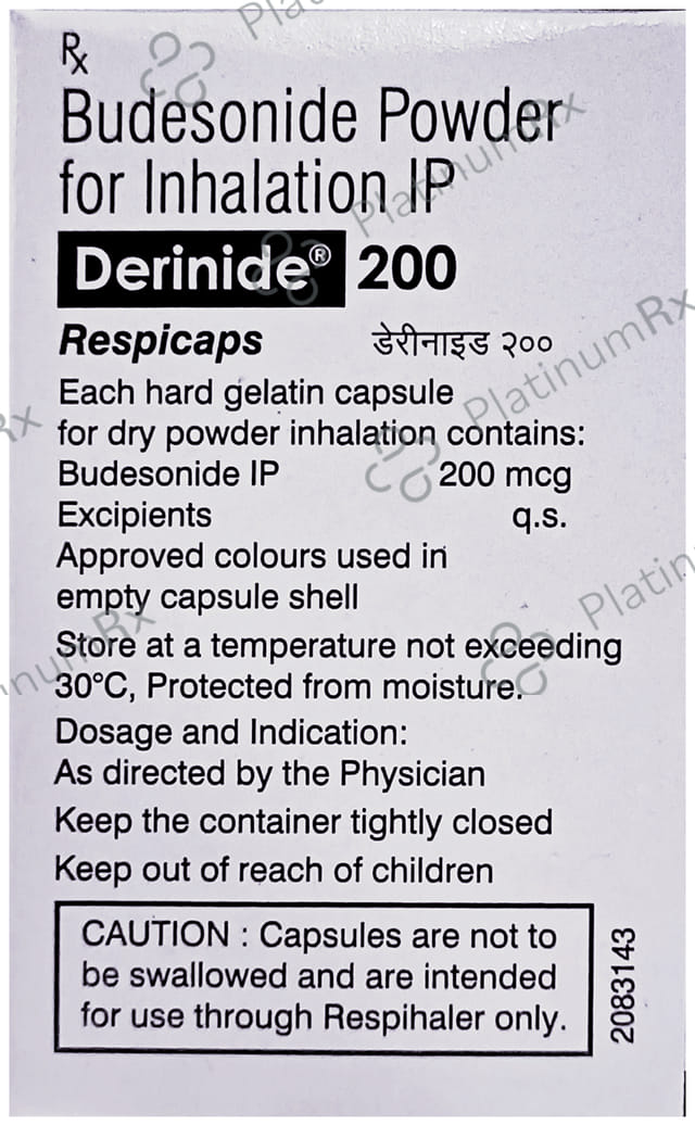Derinide 200mcg Respicap 30s