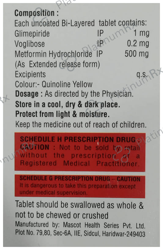 Glimezan V 1 Tablet ER 10s