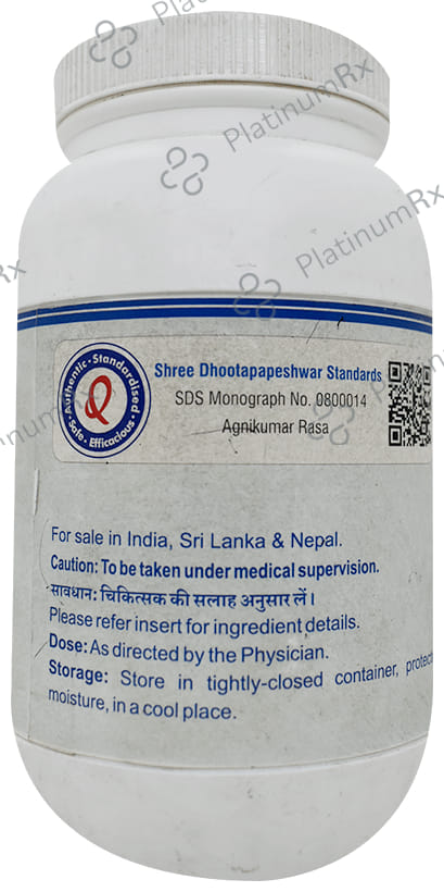 Dhootapapeshwar Agnikumar Rasa Tablet 1000 tablets