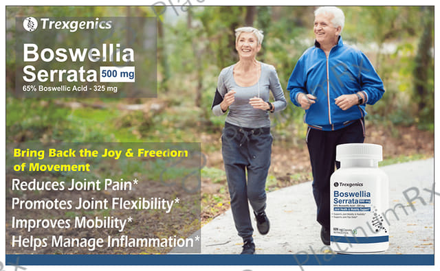 Trexgenics Boswellia Serrata 65% Boswellic Acid 500mg Veg Capsule