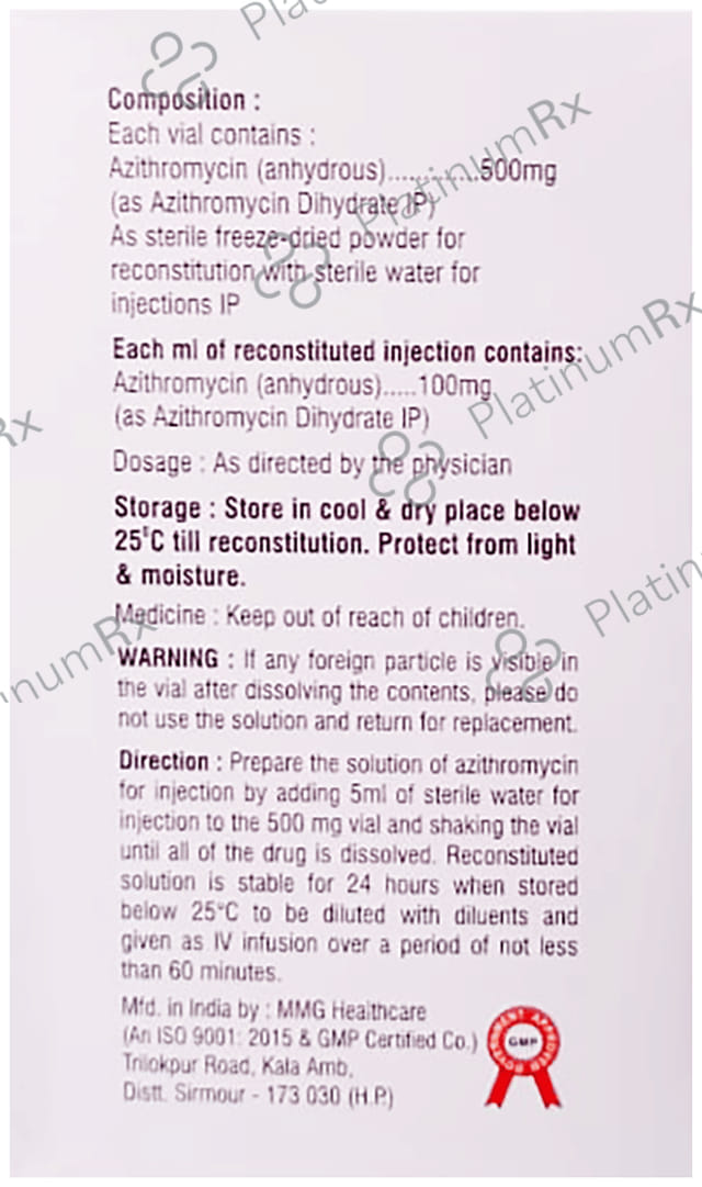 Azestin 500mg Injection 1s