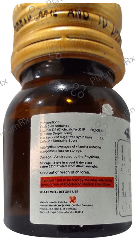 But Bmd 3 Nano Shot 60000IU Butterscotch Flavour Sugar Free Solution 5ml