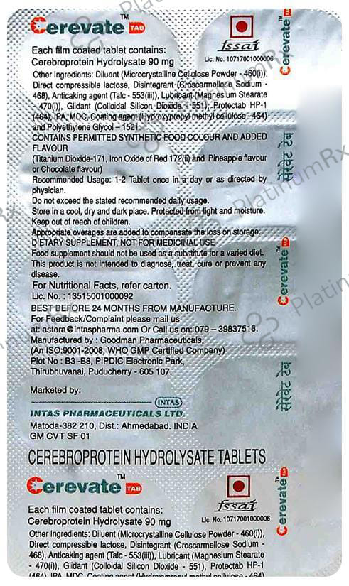Cerevate 90mg Tablet 10s