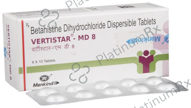 Vertistar MD 8mg Tablet 10s