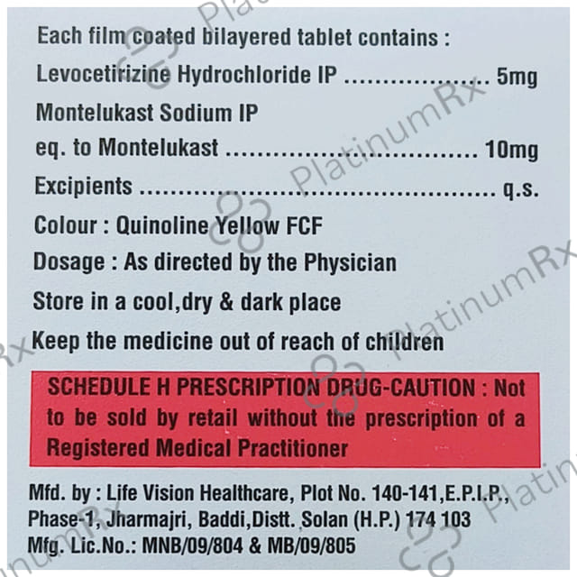 Montiwart LC 5mg/10mg Tablet