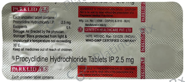 Parklid 2.5mg Tablet 10s