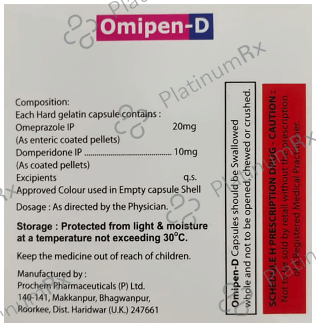 Omipen D 10/20mg Capsule 10s