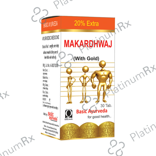 Basic Ayurveda Makar Dhwaj Rasayan 30 tablets