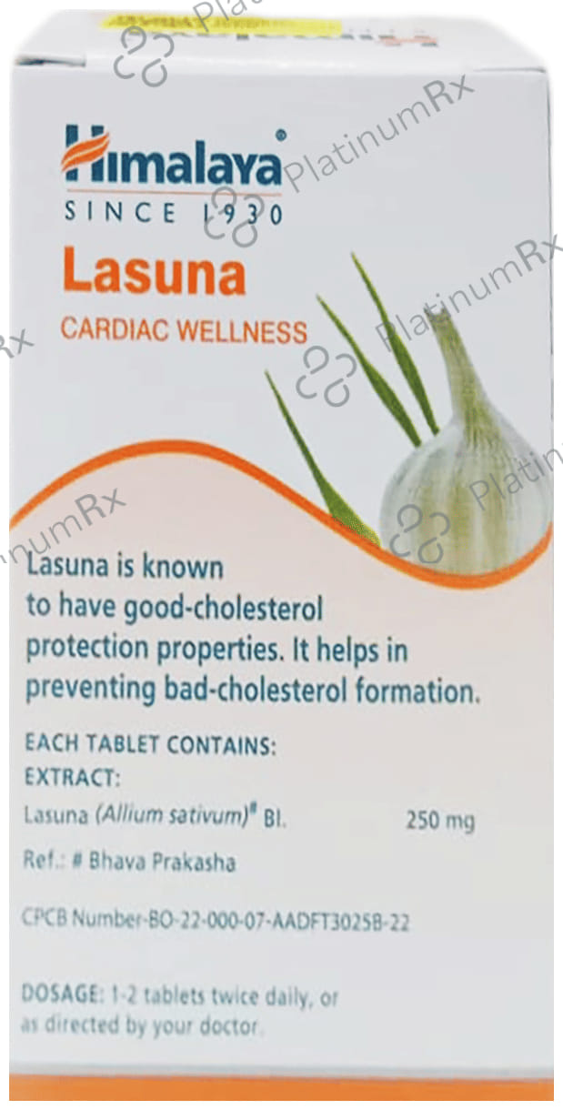 Himalaya Wellness Pure Herbs Lasuna Cardiac Wellness Tablet - For Healthy Cholesterol