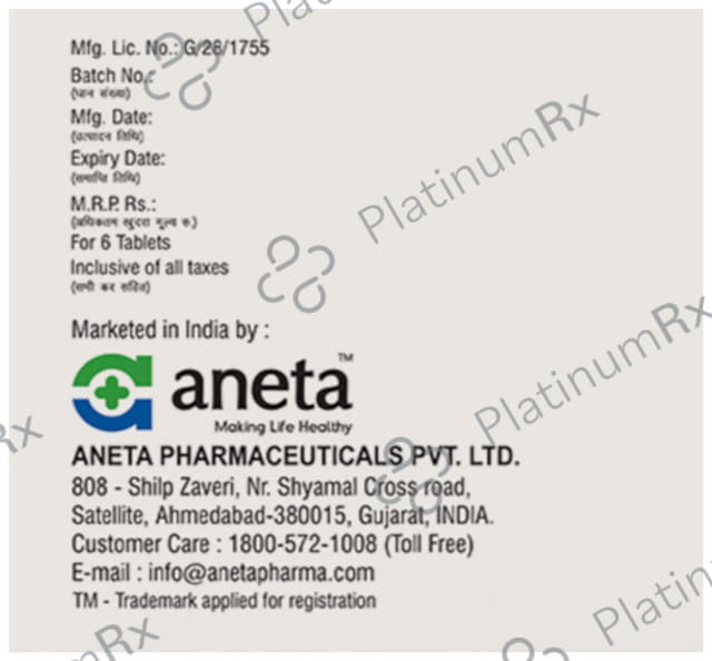 Amoxineta CV 125/250mg Tablet 6s