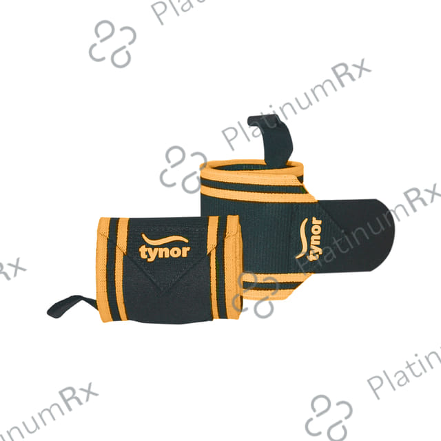 Tynor Wrist Wrap with Thumb Loop Universal Orange & Black
