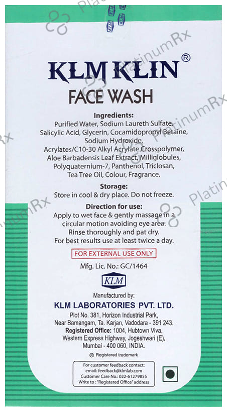 Klm Klin Face Wash 150ml