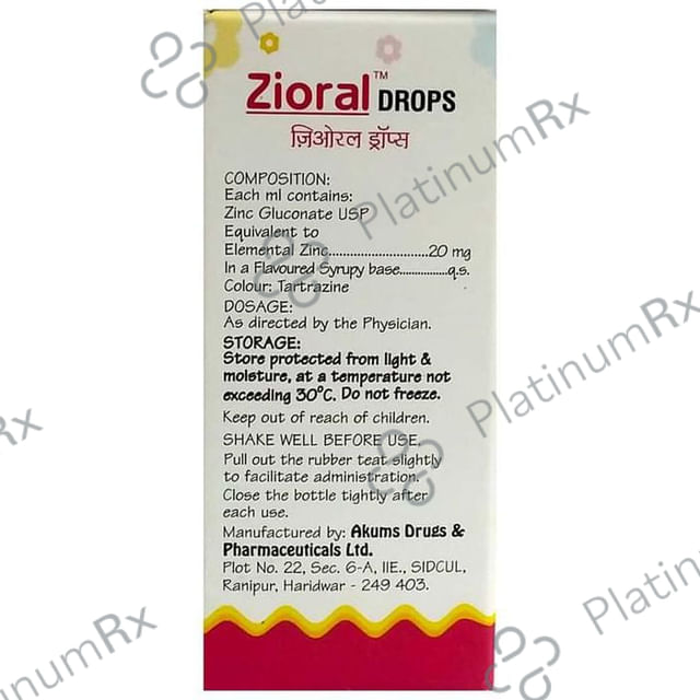 Zioral 20mg Oral Drop 15ml