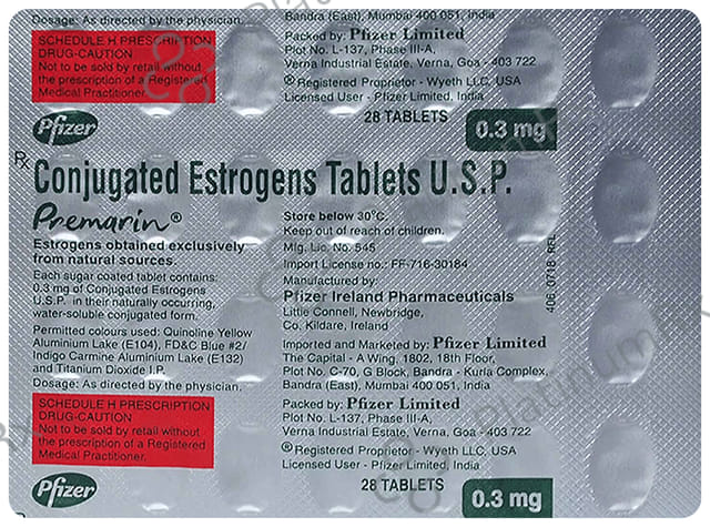 Premarin 0.3mg Tablet 28s