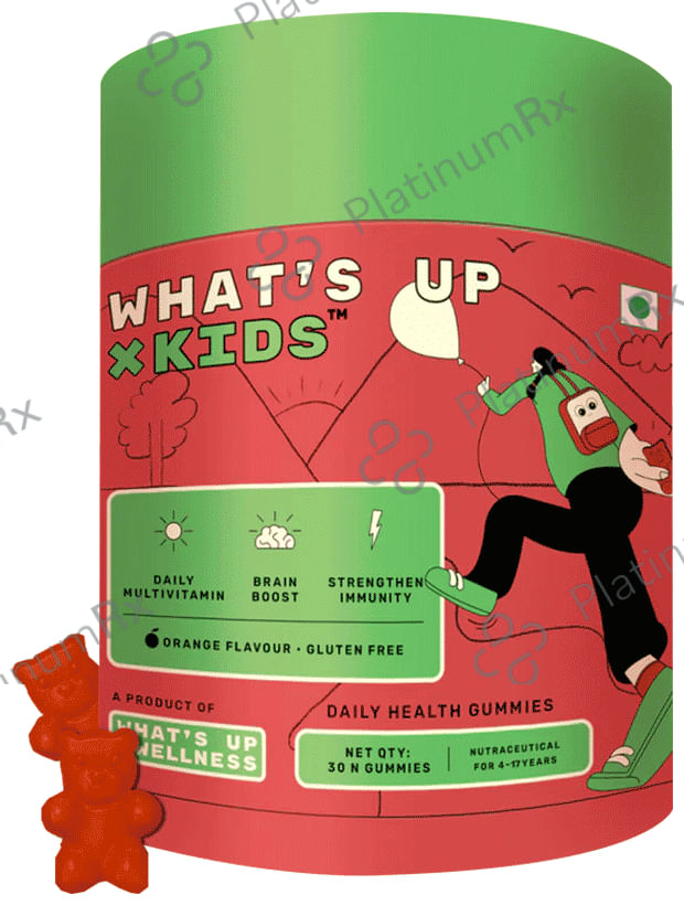 What's Up Wellness Kids Gummies for Daily Nutrition (30 Each) Orange 1 Pack