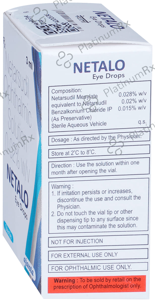 Netalo 0.02% Ophthalmic Solution 3ml