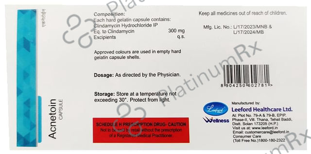 Acnetoin 300mg Capsule 10s