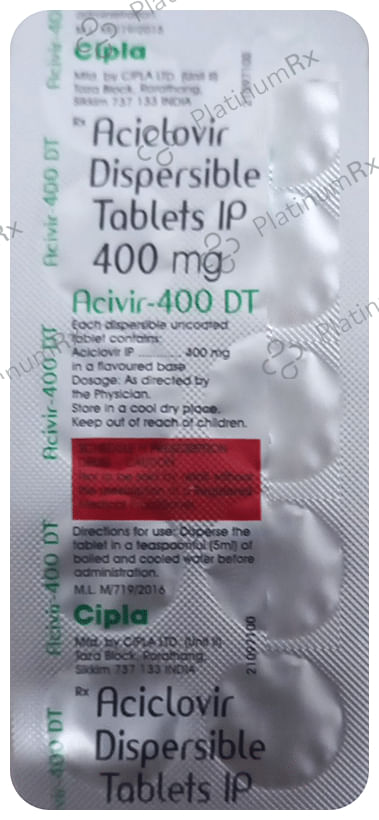 Acivir 400mg DT Tablet 10s