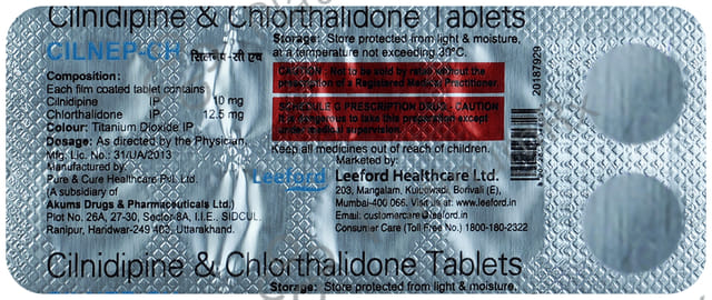 Cilnep CH 10/12.5mg Tablet 10s